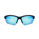 RATE Black Blue Mirrored Lens Sports Sunglasses by Messy Weekend