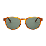 Messy Weekend Ryan Square Sunglasses - Havana Tortoise / Green Lens