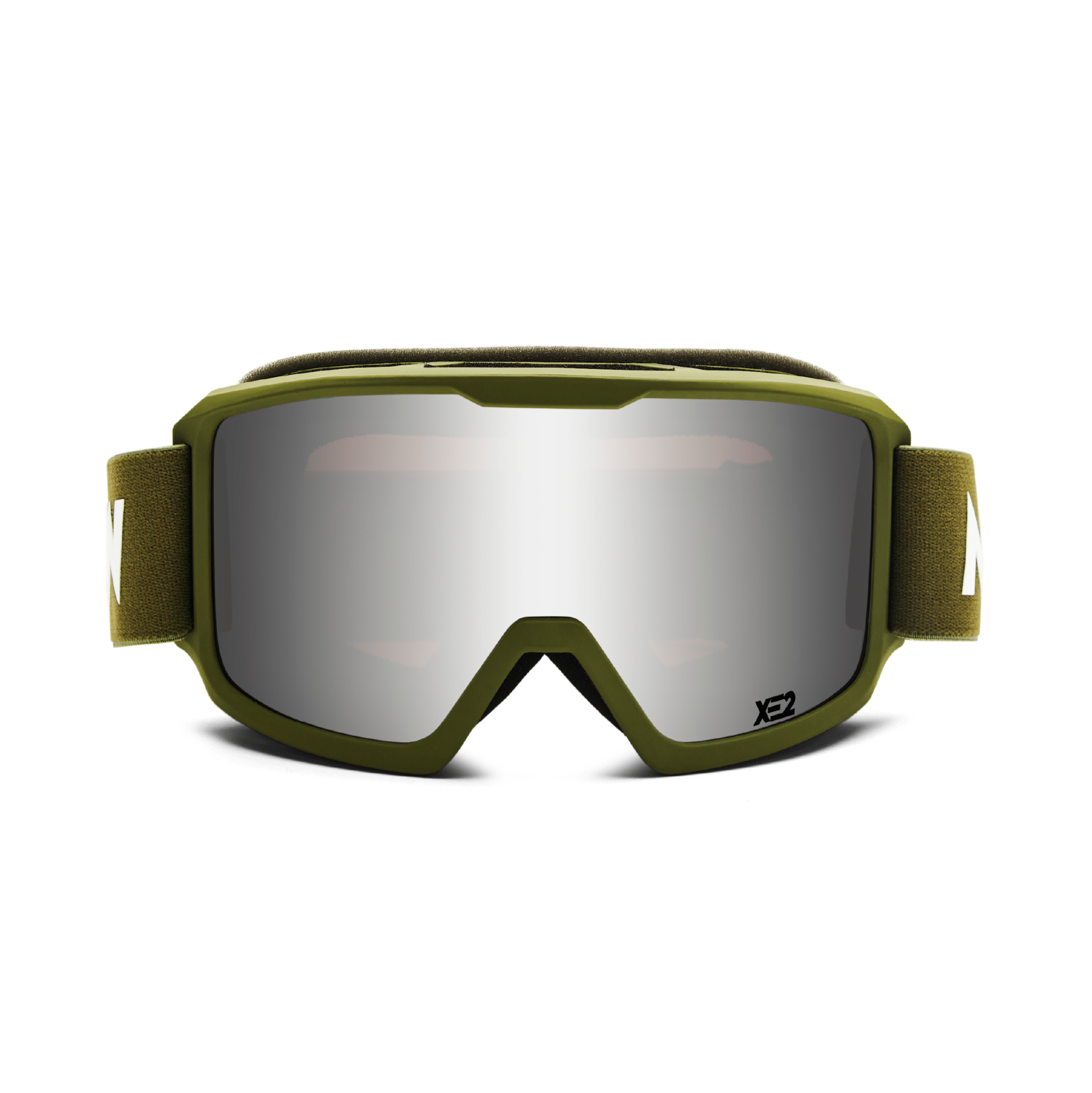 Messy Weekend Ski Goggles, FERDI XE2, UV400, Army Green Silver Mirrored - PUNCH Watch & Eyewear - MESSY WEEKEND