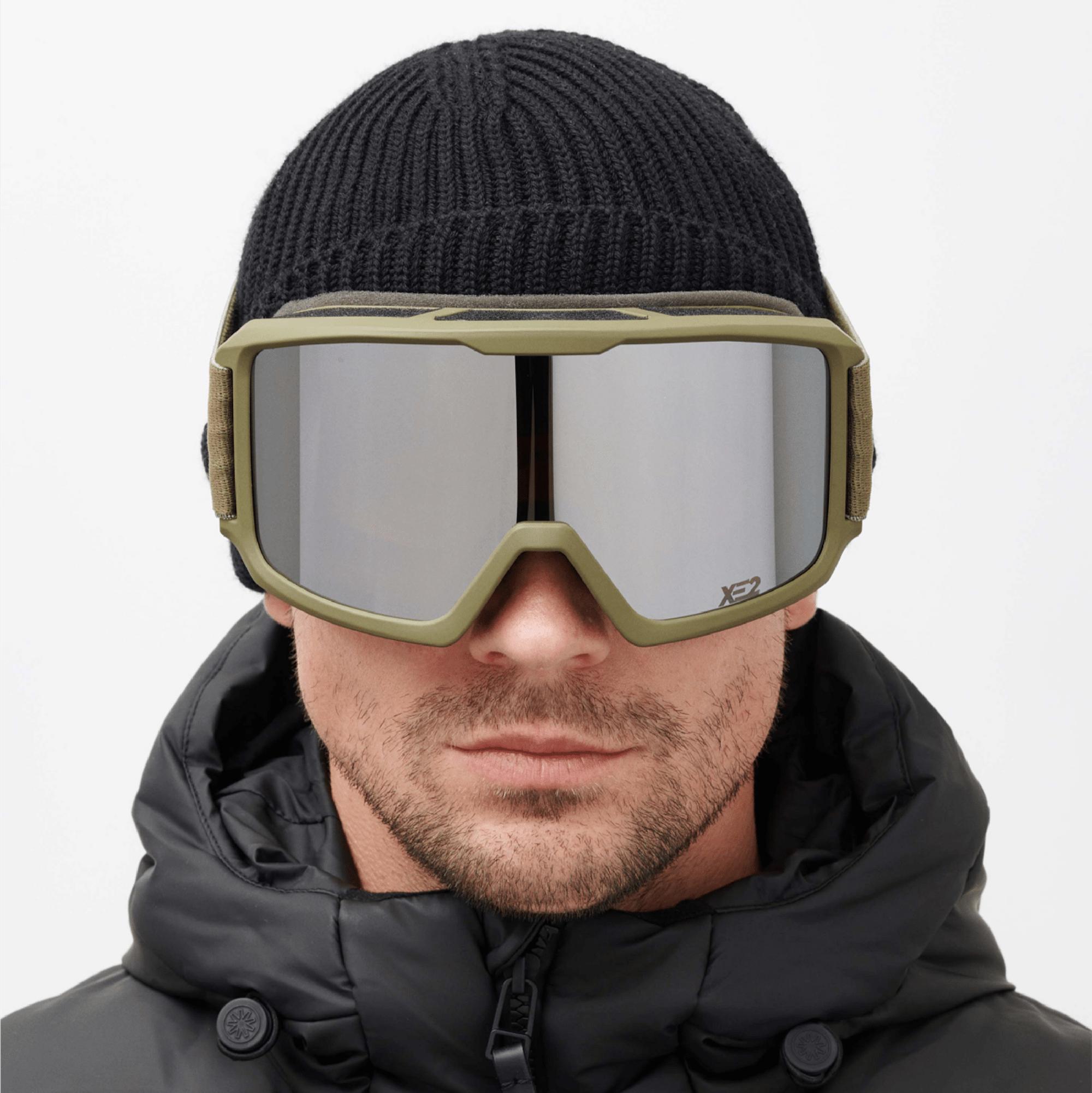 Messy Weekend Ski Goggles, FERDI XE2, UV400, Army Green Silver Mirrored - PUNCH Watch & Eyewear - MESSY WEEKEND