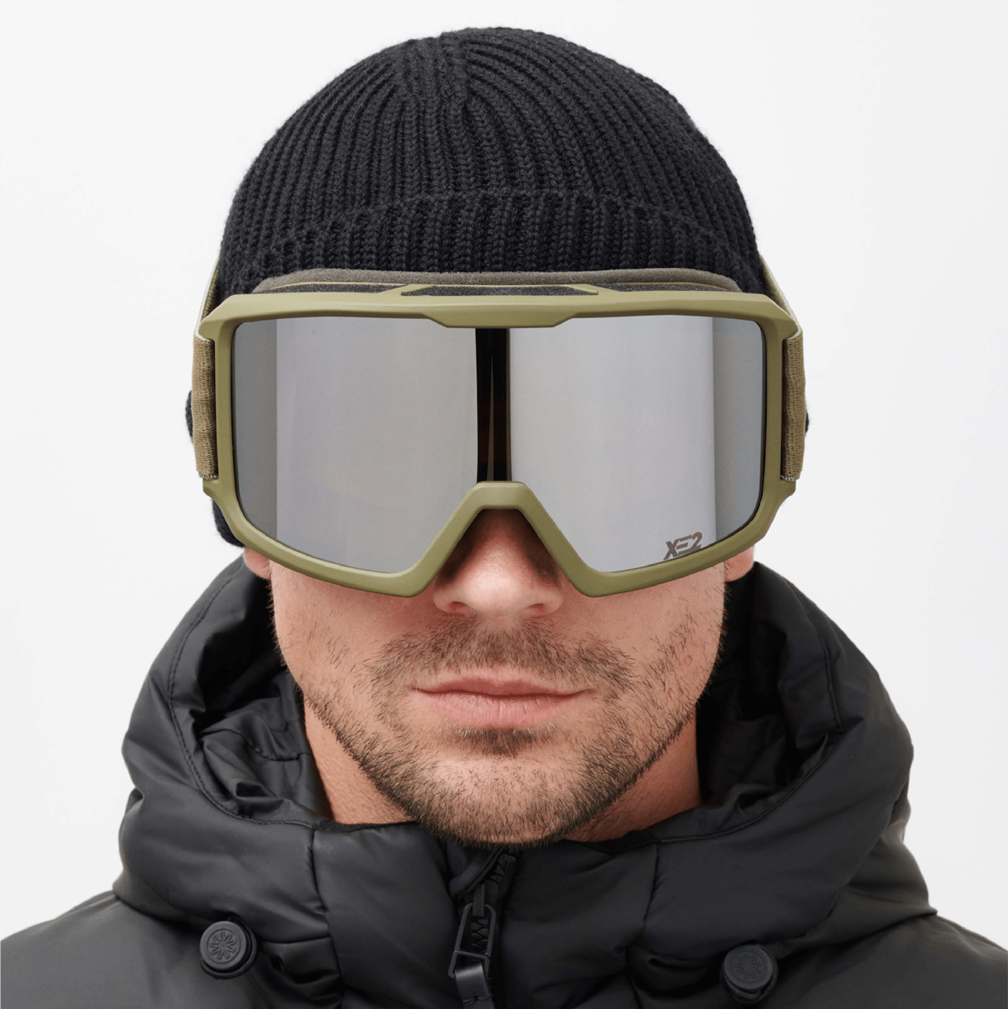 Messy Weekend Ski Goggles, FERDI XE2, UV400, Army Green Silver Mirrored - PUNCH Watch & Eyewear - MESSY WEEKEND