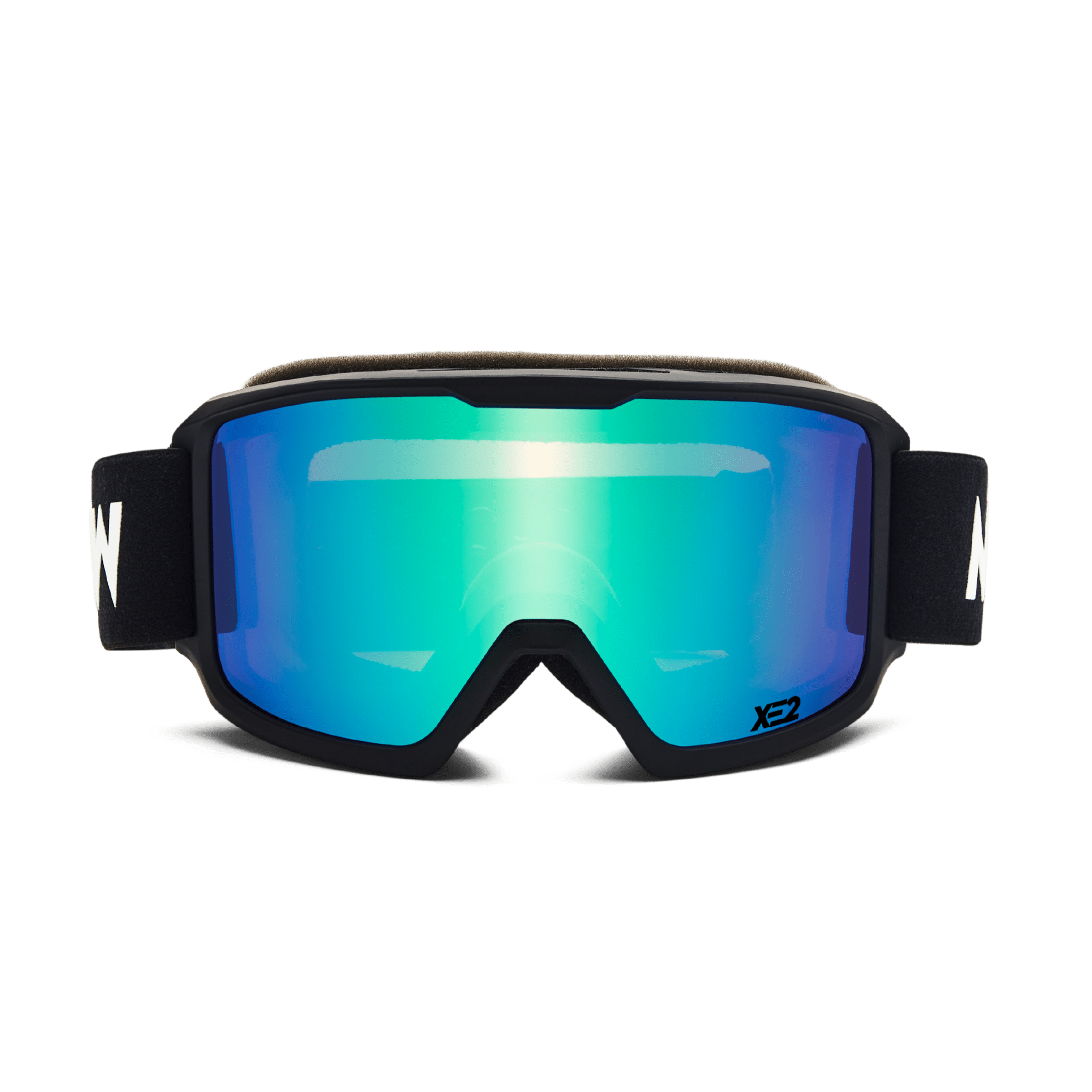 Messy Weekend Ski Goggles, FERDI XE2, UV400, Black Green Mirrored - PUNCH Watch & Eyewear - MESSY WEEKEND