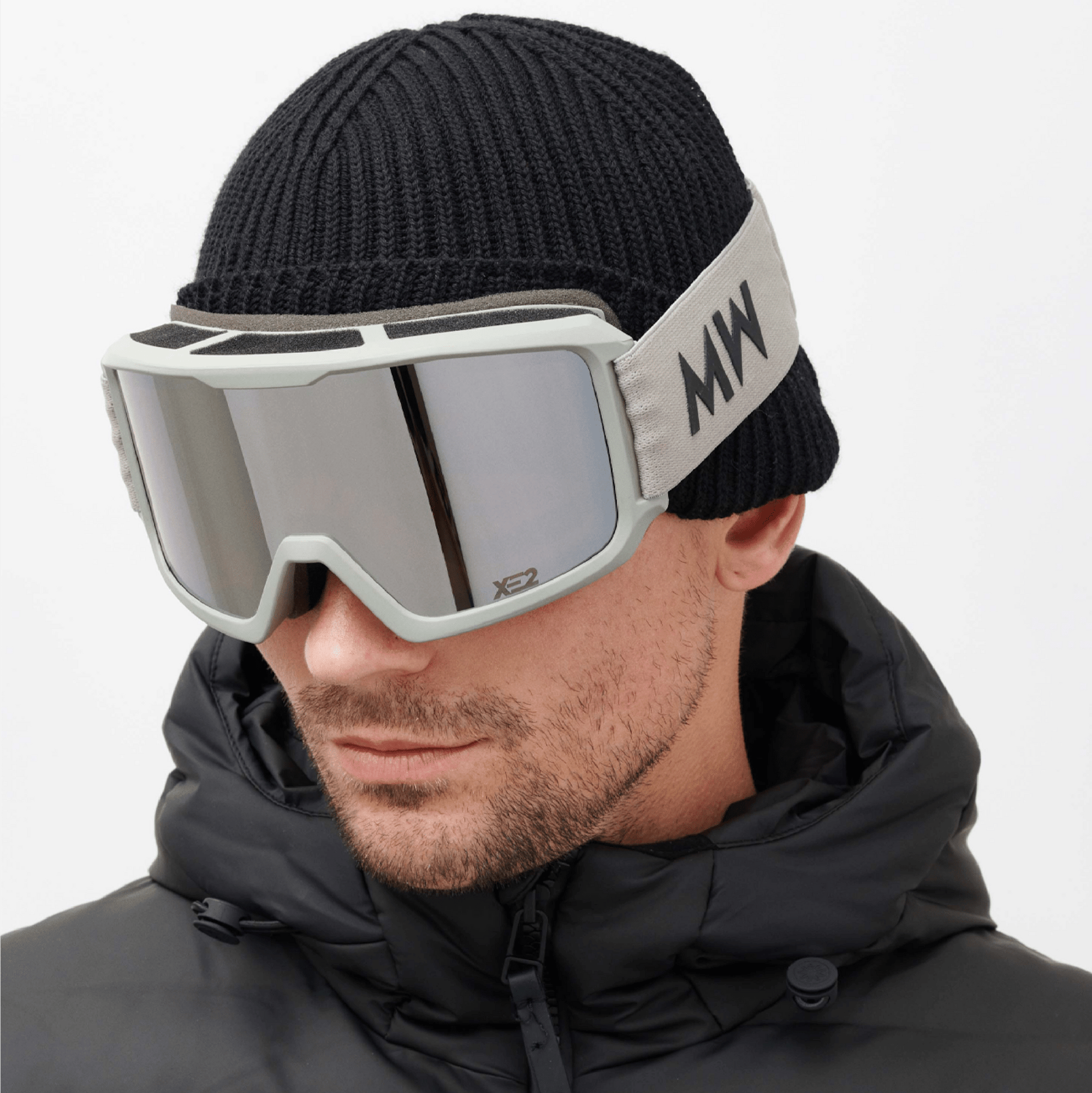 Messy Weekend Ski Goggles, FERDI XE2, UV400, Light Gray Silver Mirrored - PUNCH Watch & Eyewear - MESSY WEEKEND