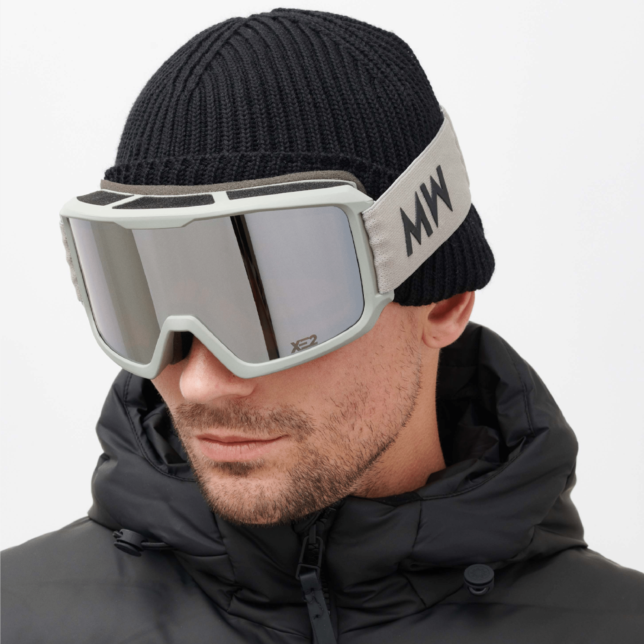 Messy Weekend Ski Goggles, FERDI XE2, UV400, Light Gray Silver Mirrored - PUNCH Watch & Eyewear - MESSY WEEKEND