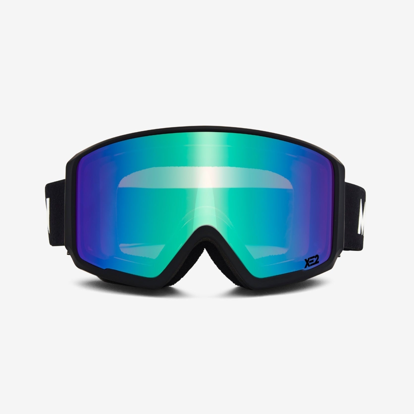 Messy Weekend Ski Goggles, FLIP XE2, UV400, Black Green Mirrored - PUNCH Watch & Eyewear - MESSY WEEKEND