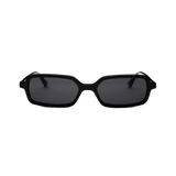 MILO Black Slim Rectangular Sunglasses by Messy Weekend
