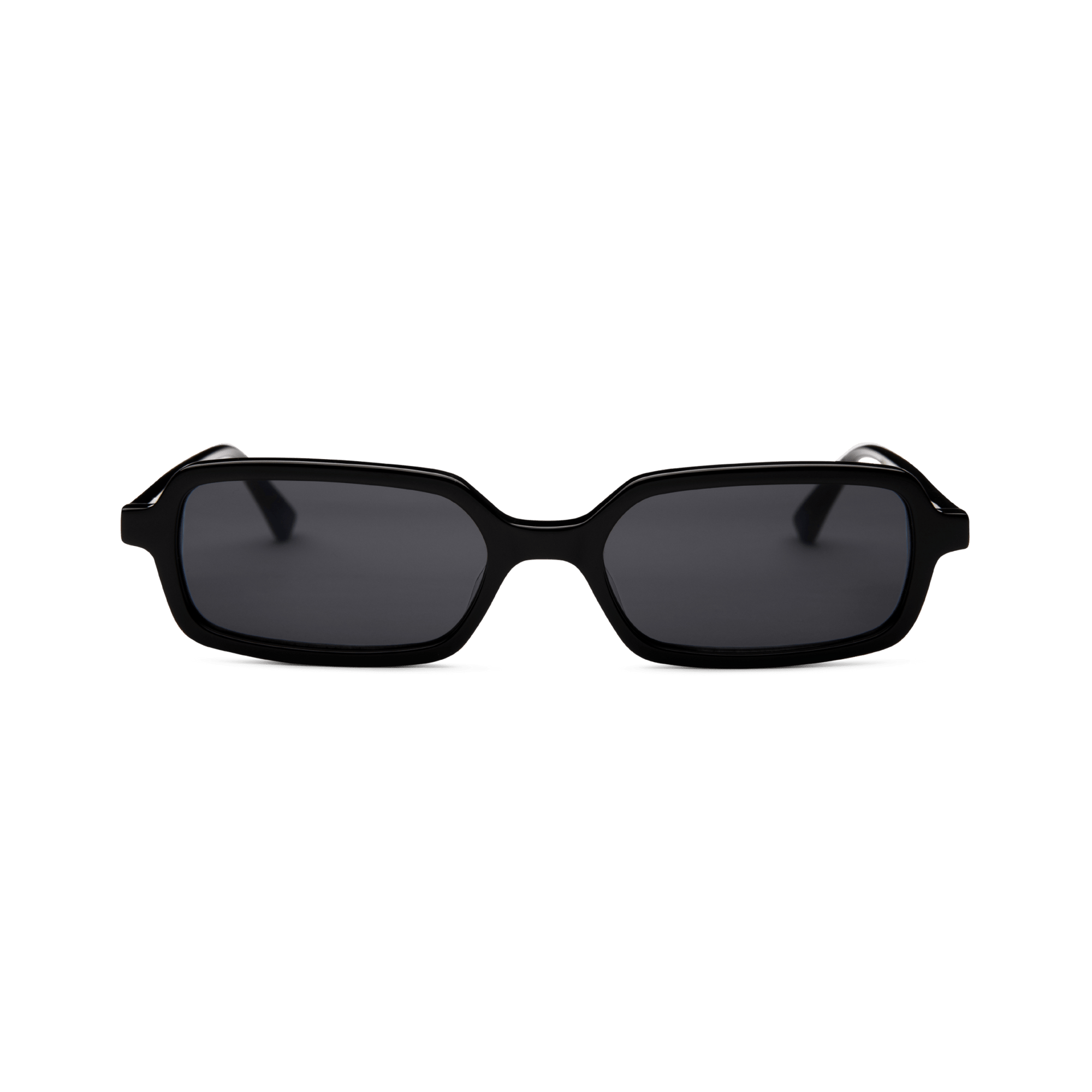 MILO Black Slim Rectangular Sunglasses by Messy Weekend - PUNCH Watch & Eyewear - MESSY WEEKEND