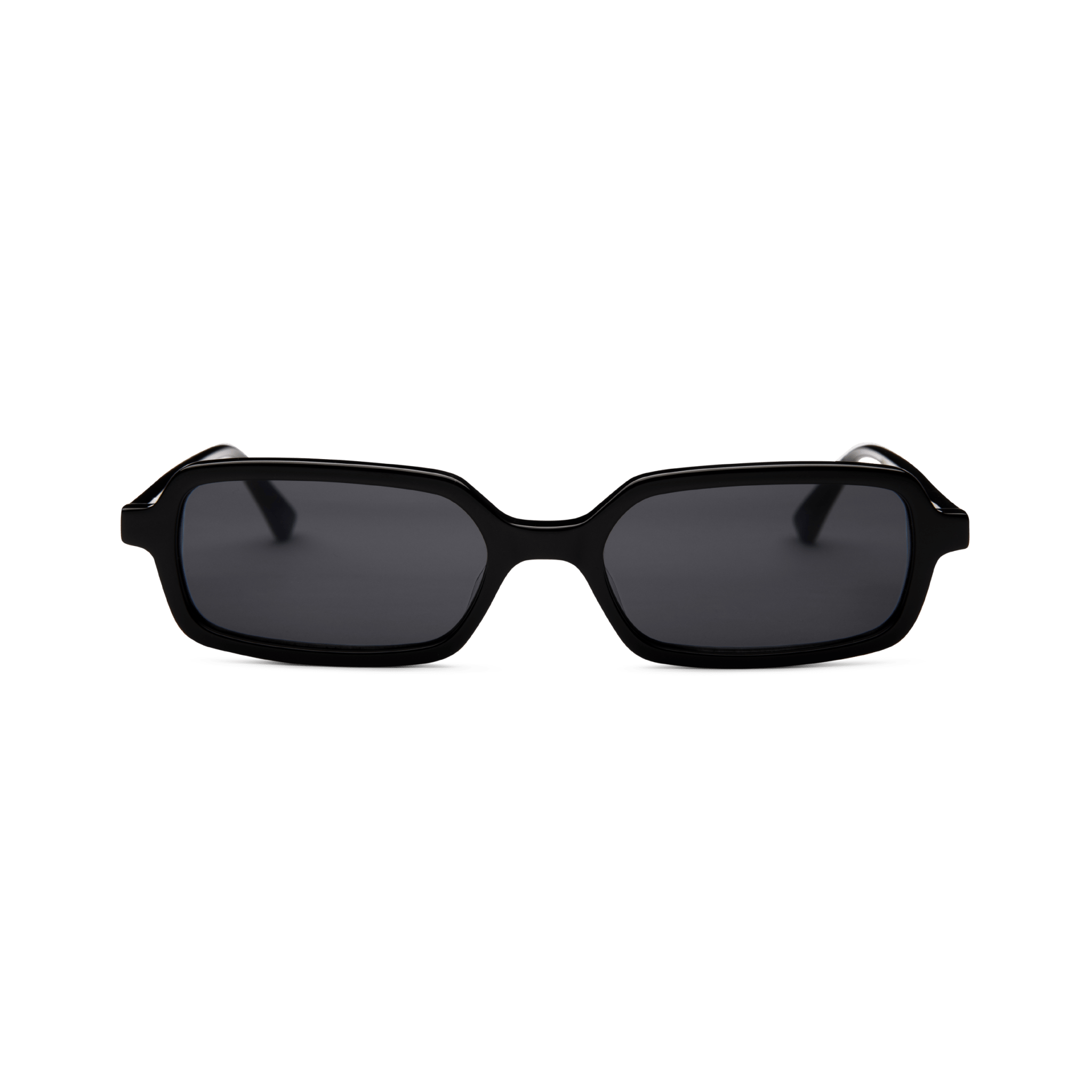 MILO Black Slim Rectangular Sunglasses by Messy Weekend - PUNCH Watch & Eyewear - MESSY WEEKEND
