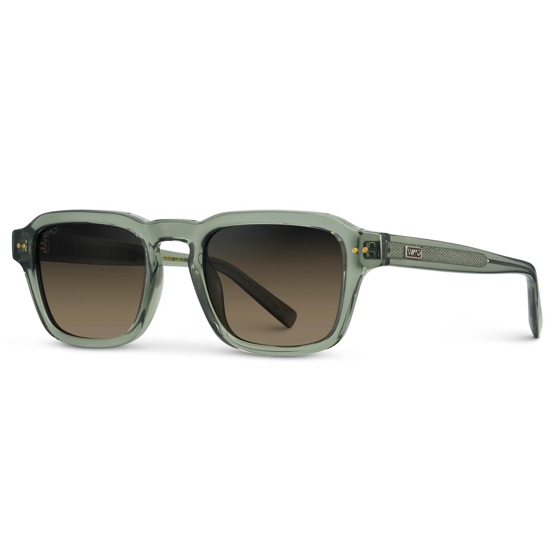 MORRIS Rectangular Polarised Sunglasses for Men Sage Green l WMP Eyewear - PUNCH Watch & Eyewear - WMP Eyewear