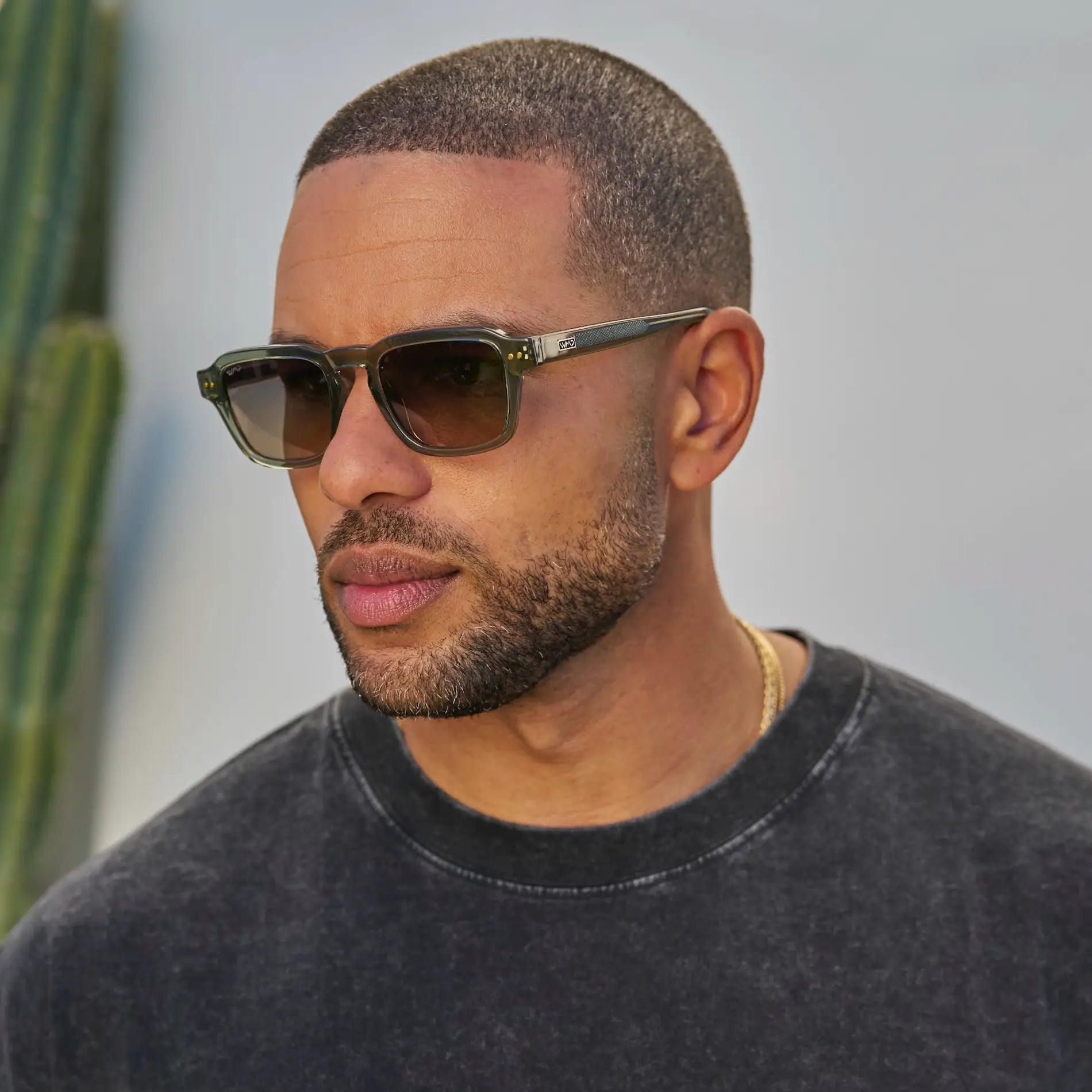 MORRIS Rectangular Polarised Sunglasses for Men Sage Green l WMP Eyewear - PUNCH Watch & Eyewear - WMP Eyewear