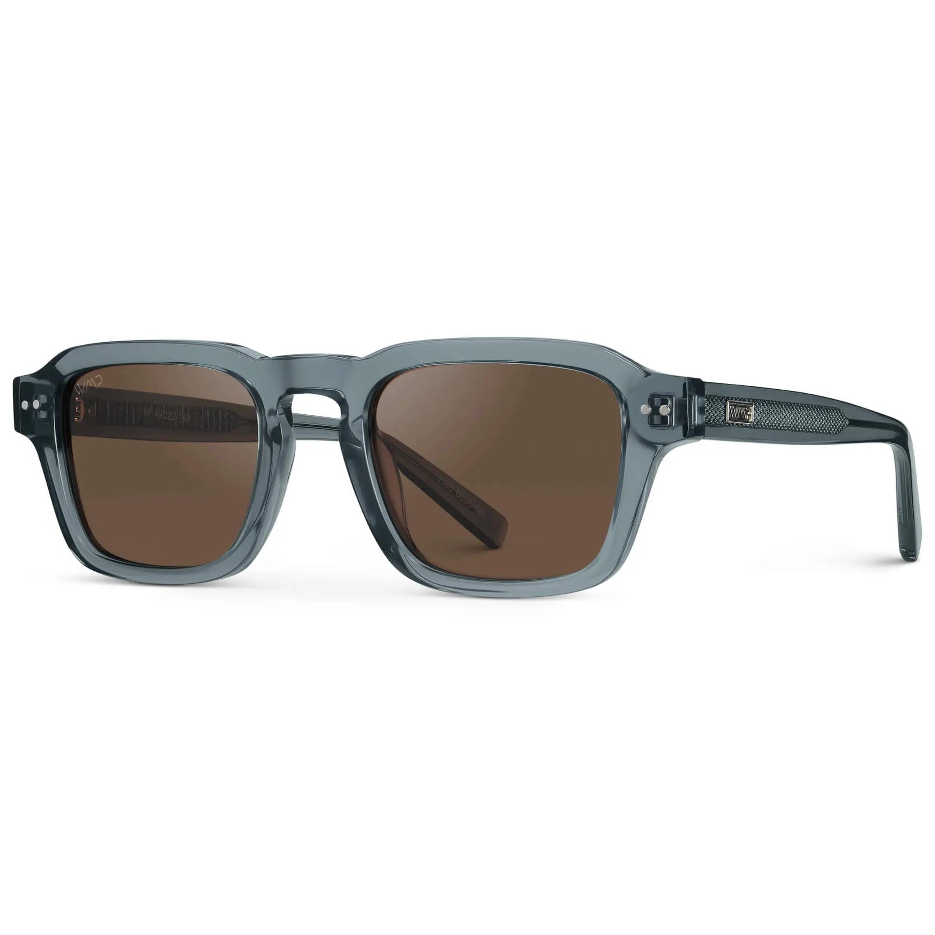 MORRIS Rectangular Polarised Sunglasses for Men Stone Blue l WMP Eyewear - PUNCH Watch & Eyewear - WMP Eyewear