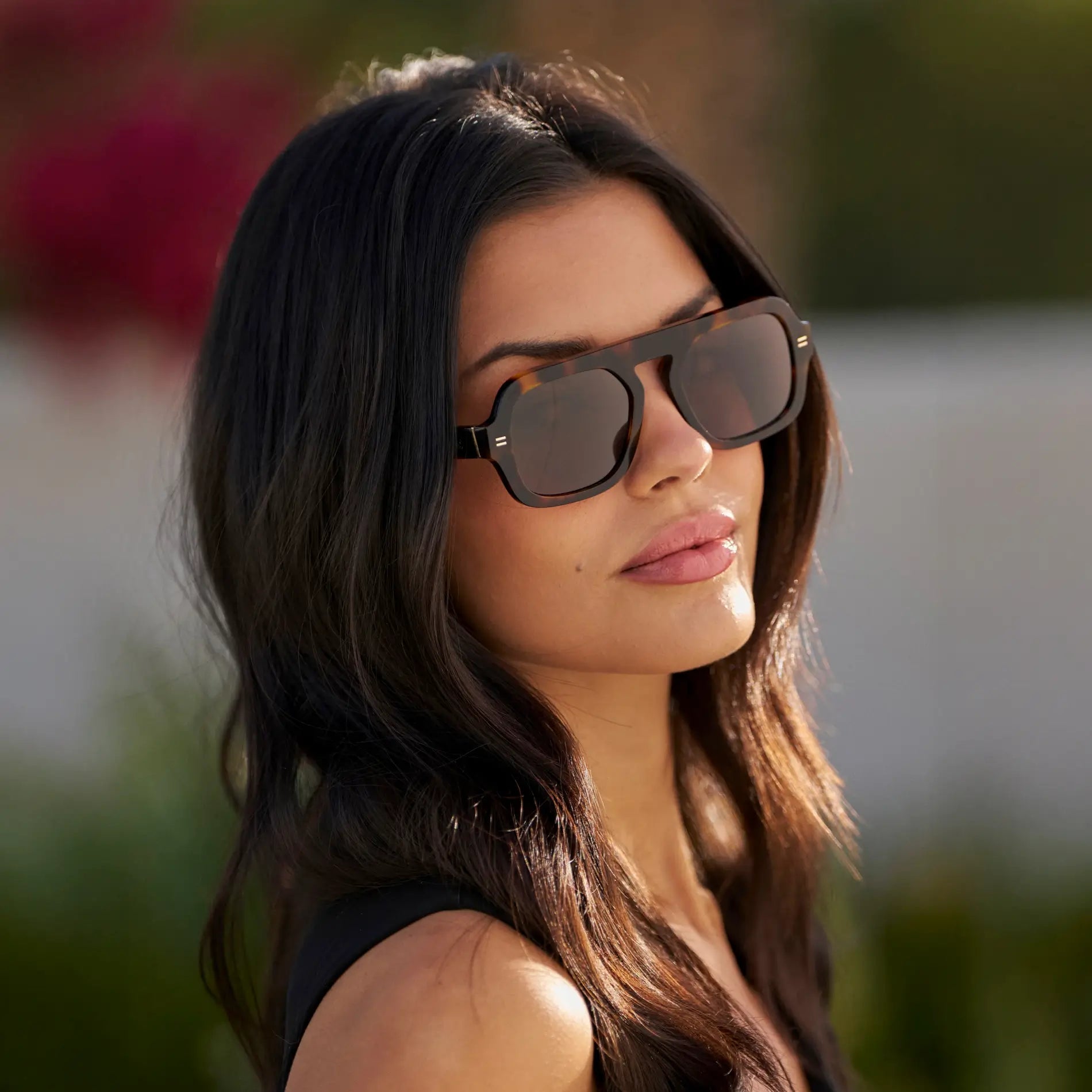NAOMI Chunky Oversized Women's Aviator Sunglasses in Tortoise by WMP Eyewear - PUNCH Watch & Eyewear - WMP Eyewear