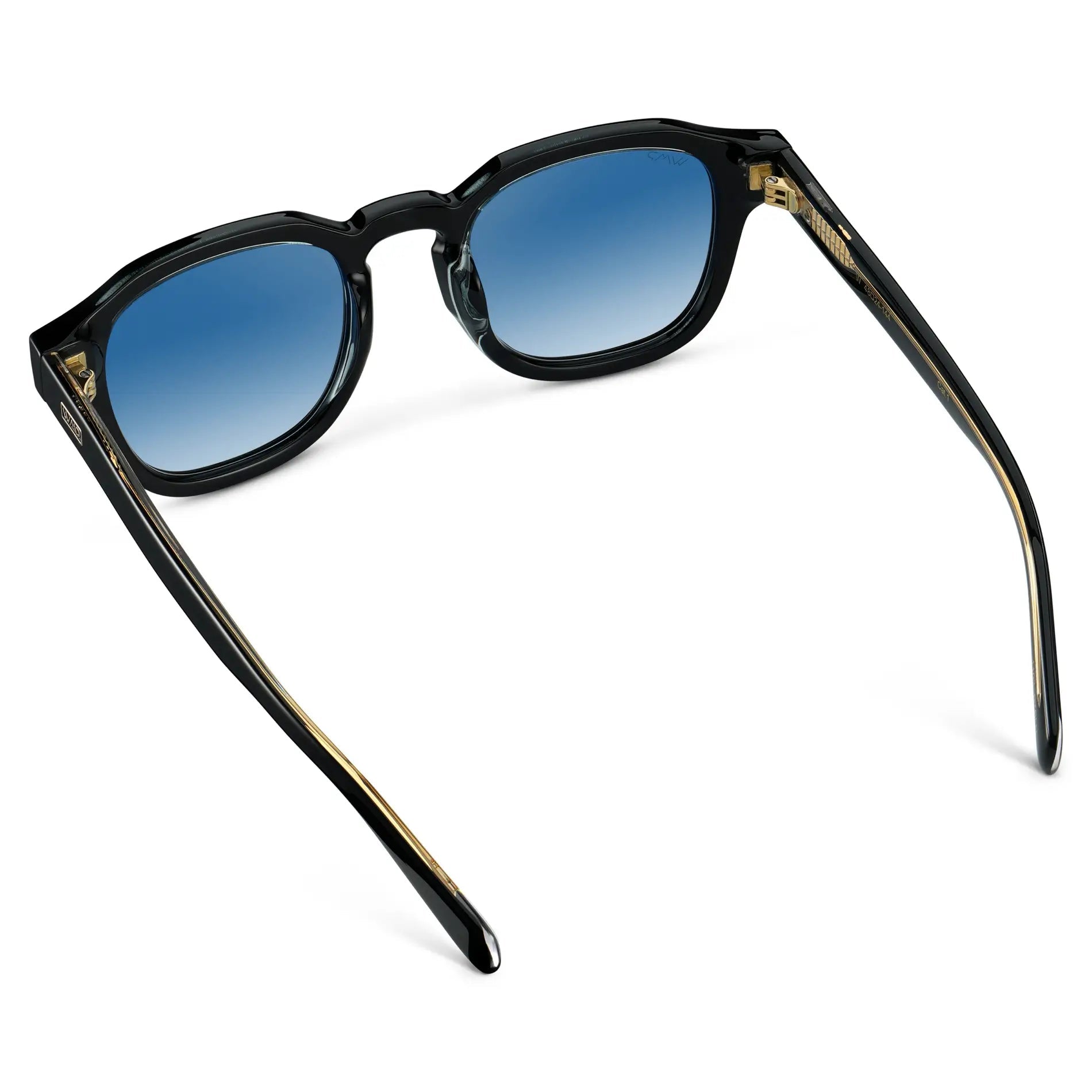 NELSON Thick Framed Men's Sunglasses Black / Blue Tinted Lens l WMP Eyewear - PUNCH Watch & Eyewear - WMP Eyewear