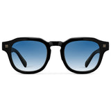 NELSON Thick Framed Men's Sunglasses Black / Blue Tinted Lens l WMP Eyewear