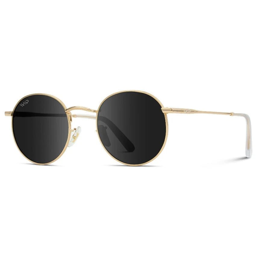NEVADA Unisex Vintage Retro Sunglasses in Gold, Black Lens by WMP Eyewear - PUNCH Watch & Eyewear - WMP Eyewear
