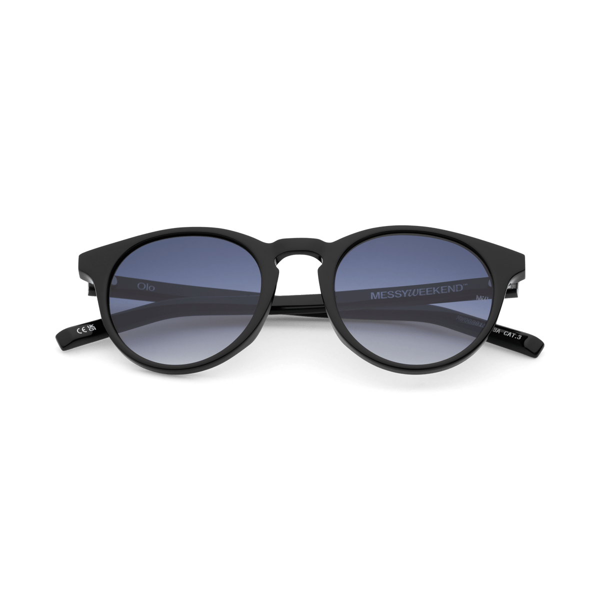 OLO Black Classic Round Acetate Sunglasses fmr Depp by Messy Weekend - PUNCH Watch & Eyewear - MESSY WEEKEND