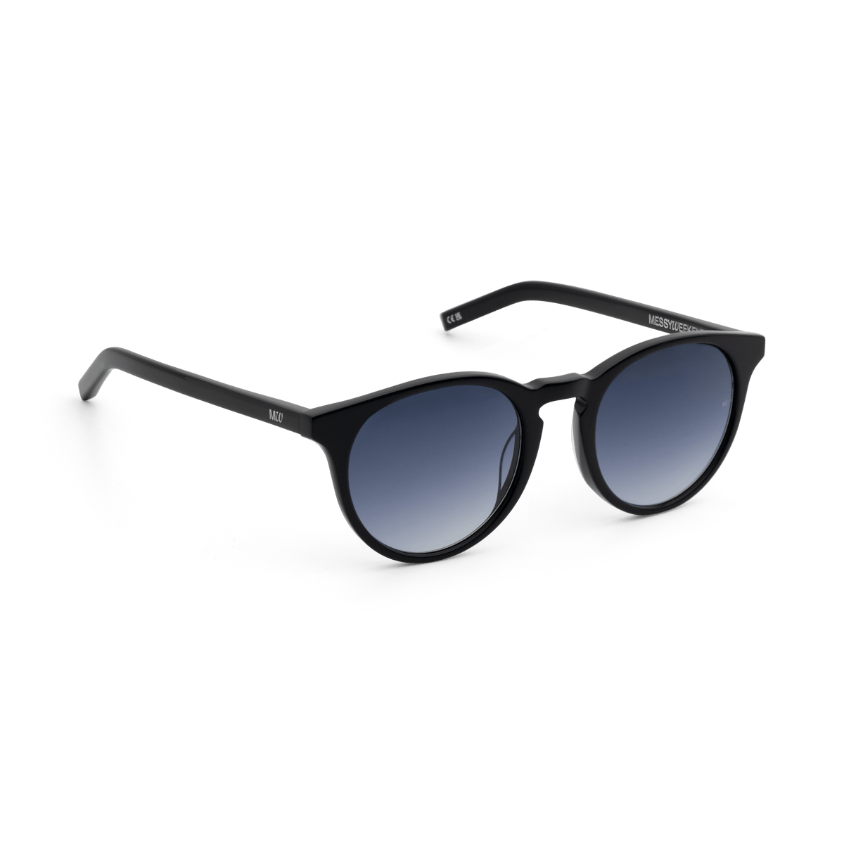OMI Black Round Acetate Sunglasses fmr New Depp by Messy Weekend - PUNCH Watch & Eyewear - MESSY WEEKEND