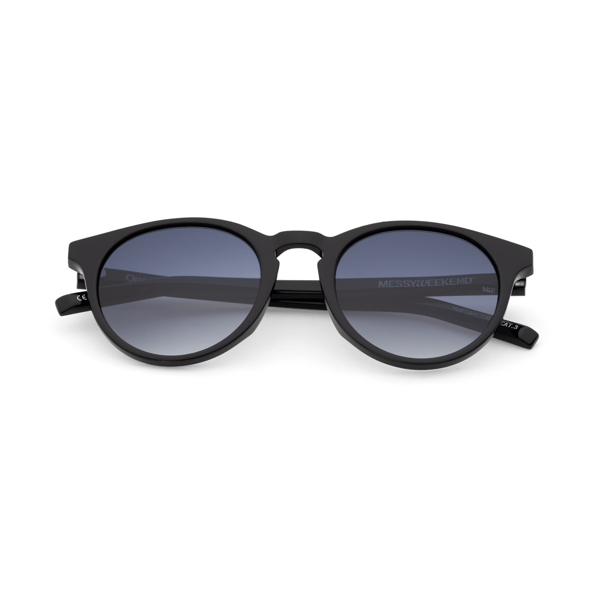 OMI Black Round Acetate Sunglasses fmr New Depp by Messy Weekend - PUNCH Watch & Eyewear - MESSY WEEKEND