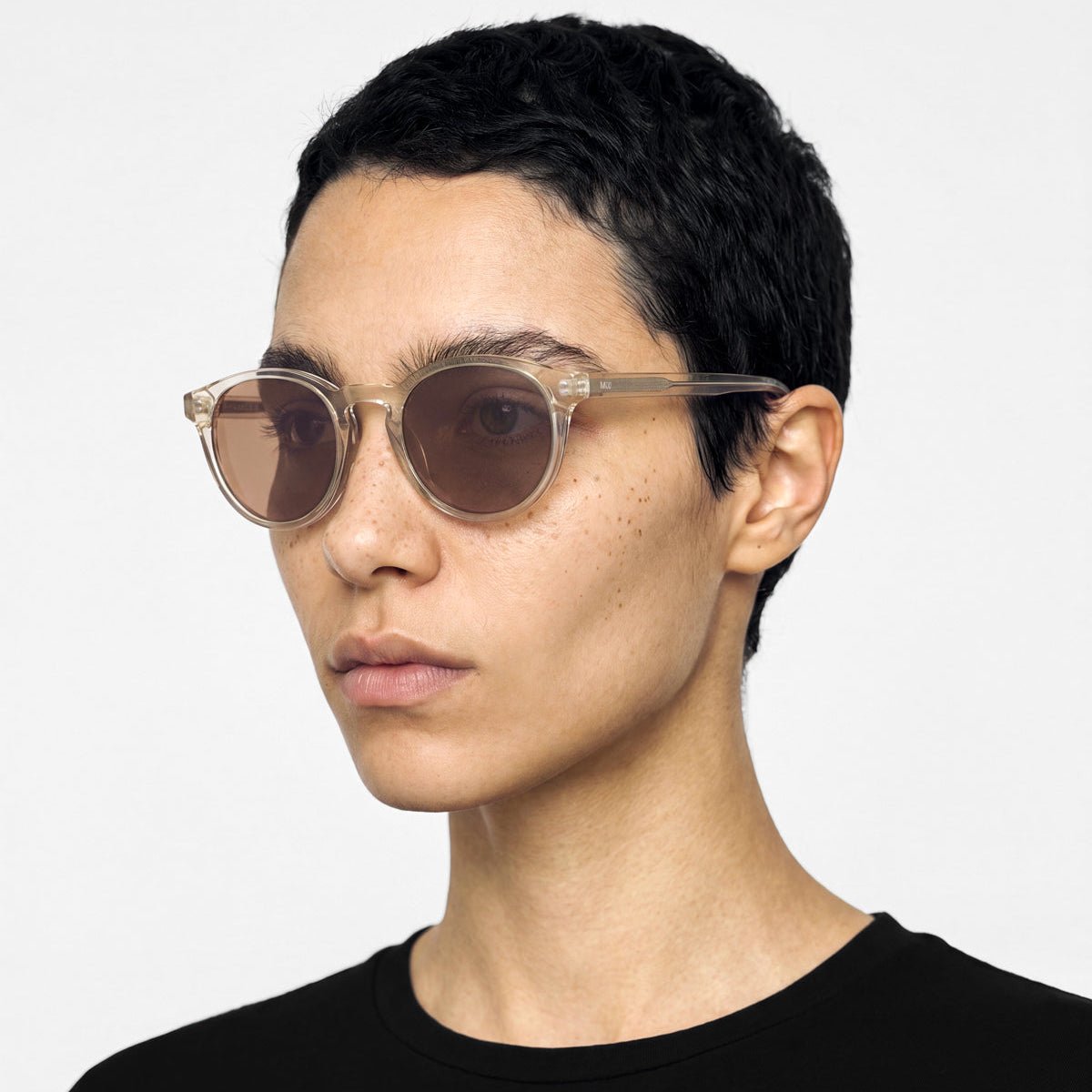 OMI Champagne Classic Round Acetate Sunglasses fmr New Depp by Messy Weekend - PUNCH Watch & Eyewear - MESSY WEEKEND