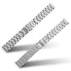 PUNCH SEMPER Silver Stainless Metal Watch Strap - Butterfly Band - Punch Watch Design 