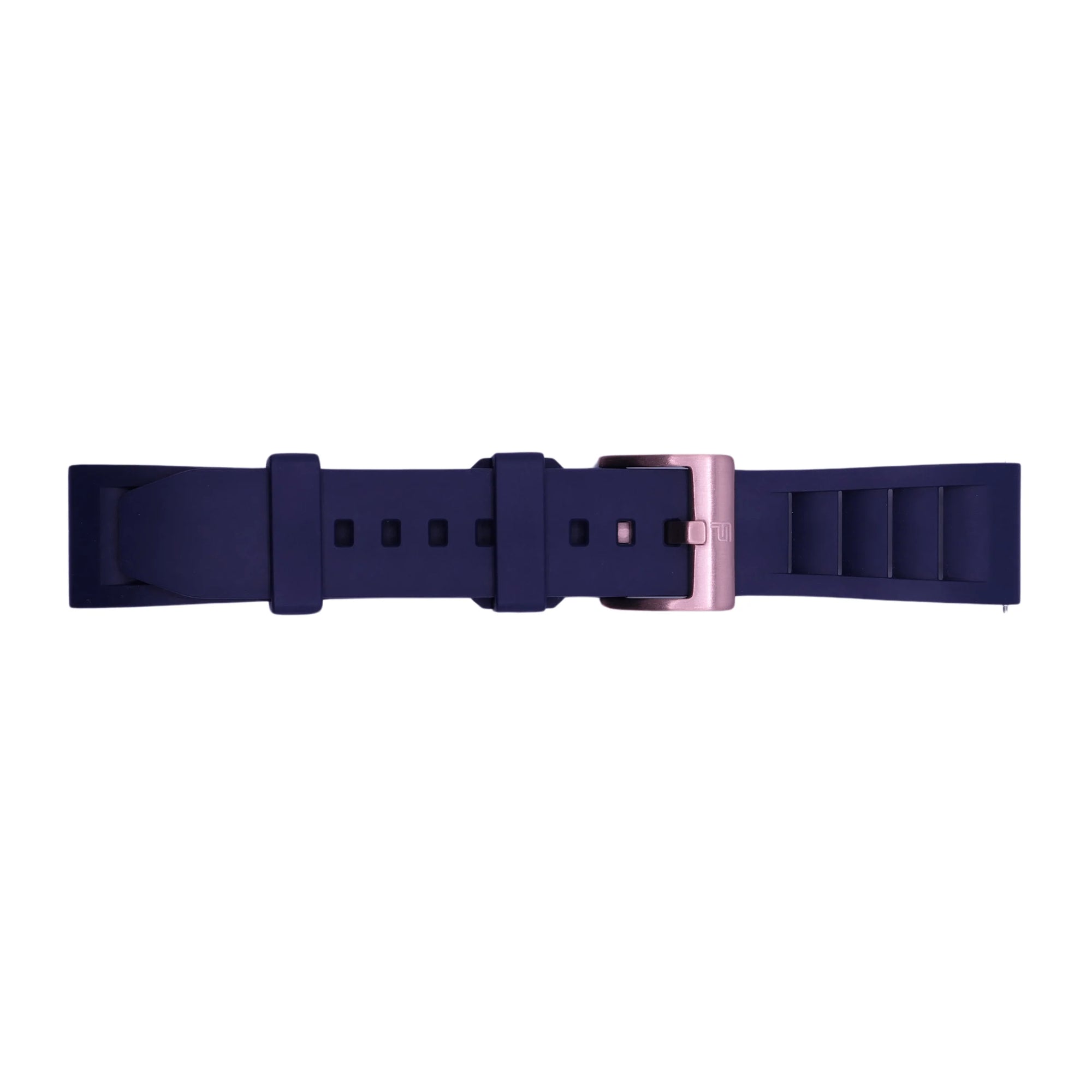 PUNCH SEMPER Navy Blue Rubber Watch Strap, Rose Gold Buckle - PUNCH Watch & Eyewear - Punch Watch Design