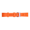 PUNCH SEMPER Orange Rubber Watch Strap, Silver Buckle - Punch Watch Design 