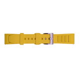 PUNCH SEMPER Yellow Rubber Watch Strap, Silver Buckle