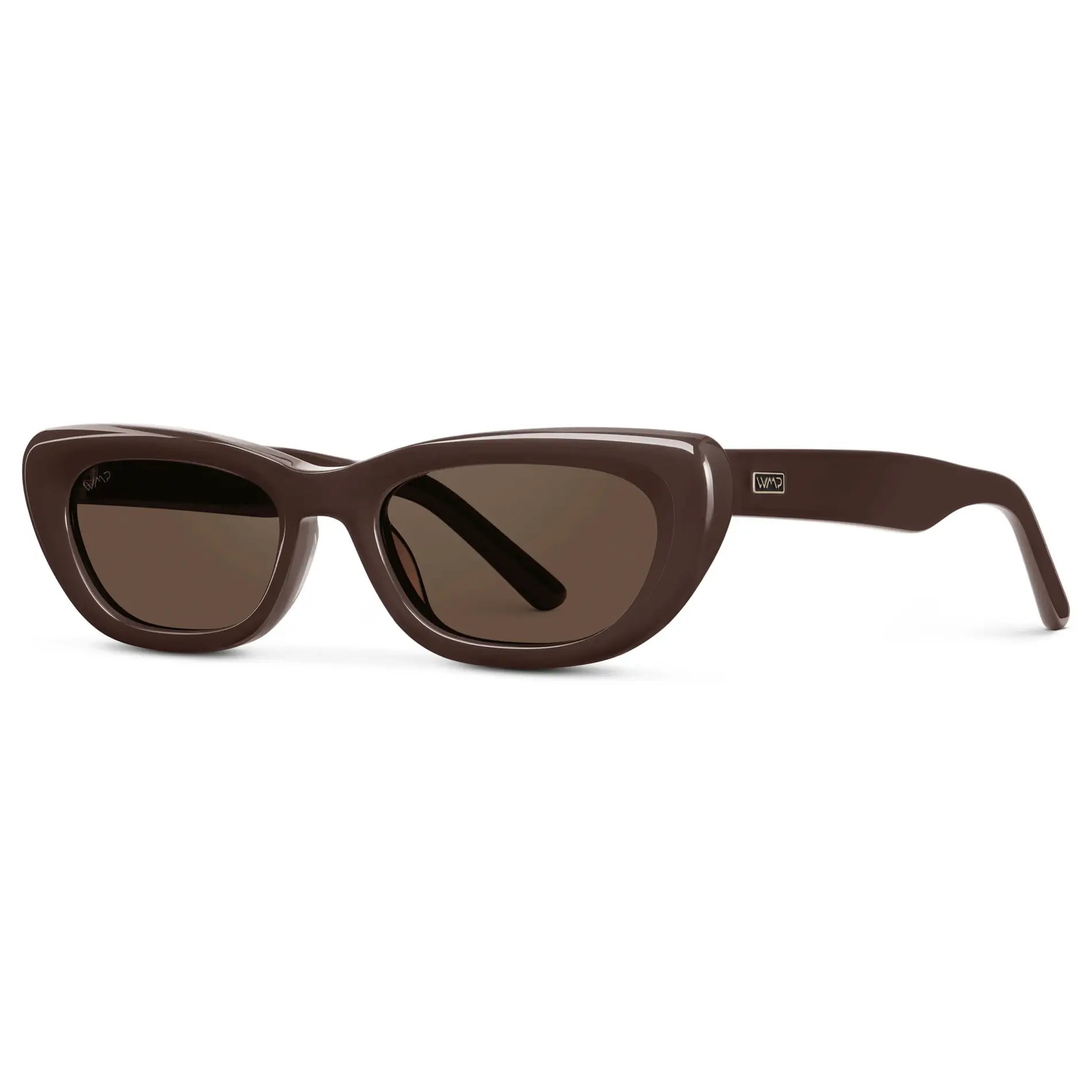 QUINN Women's Narrow Cat - Eye Sunglasses in Mocha Brown by WMP Eyewear - PUNCH Watch & Eyewear - WMP Eyewear