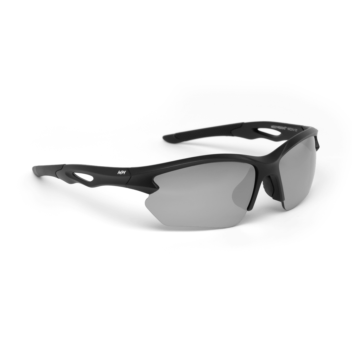 RATE Black Sports Polarised Sunglasses, Silver Mirrored Lens - Messy Weekend - PUNCH Watch & Eyewear - MESSY WEEKEND