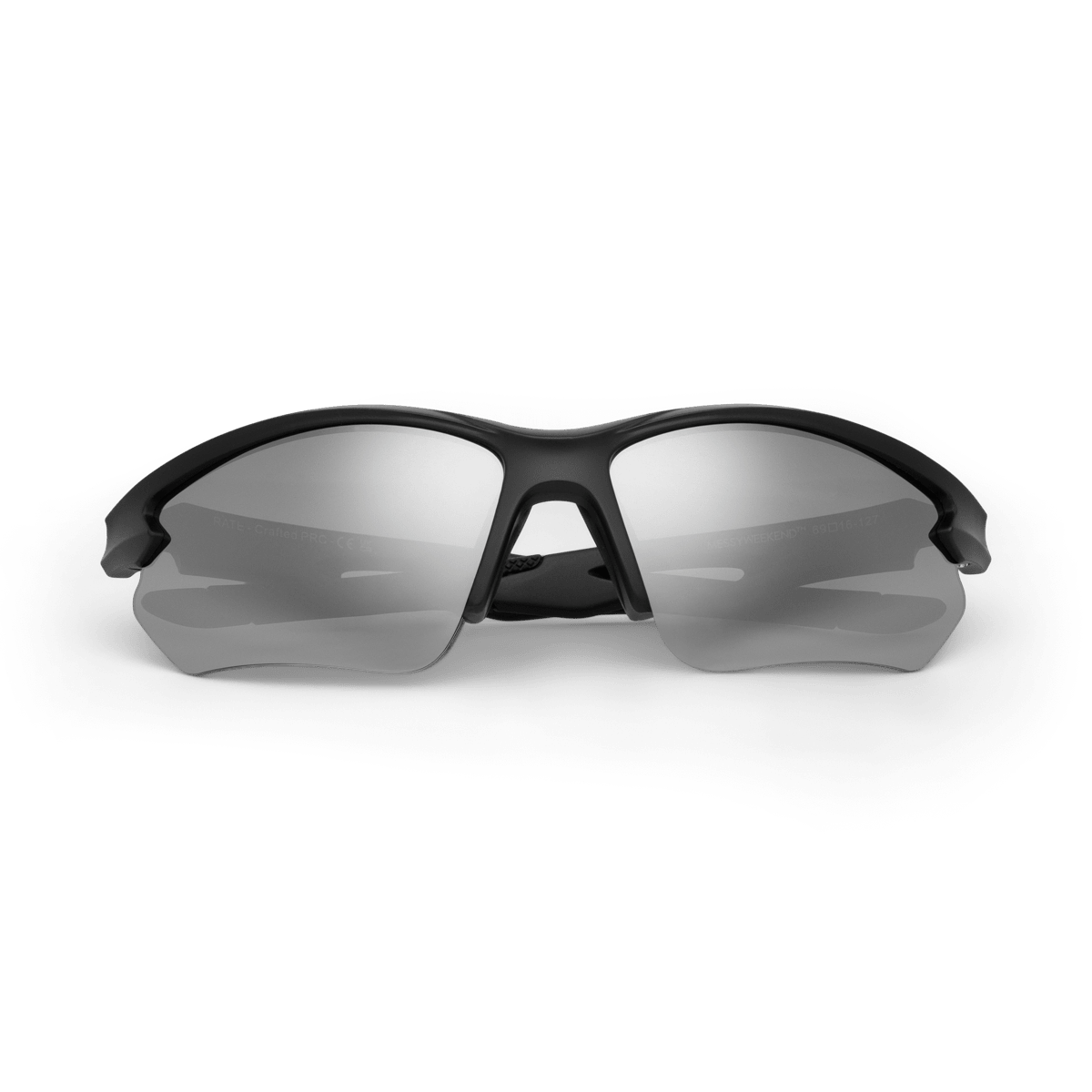 RATE Black Sports Polarised Sunglasses, Silver Mirrored Lens - Messy Weekend - PUNCH Watch & Eyewear - MESSY WEEKEND