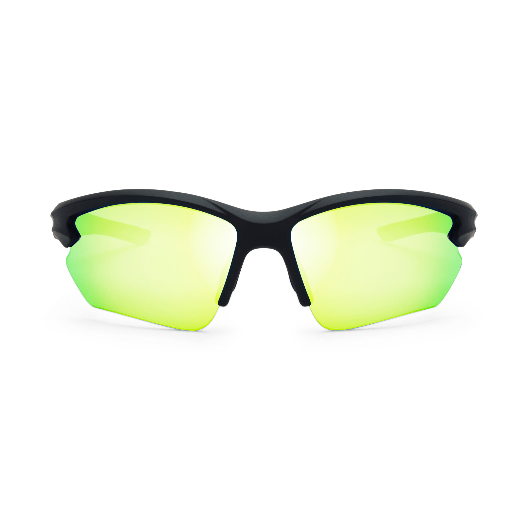 RATE Black Sports Sunglasses, Green Mirrored Lens by Messy Weekend - PUNCH Watch & Eyewear - MESSY WEEKEND