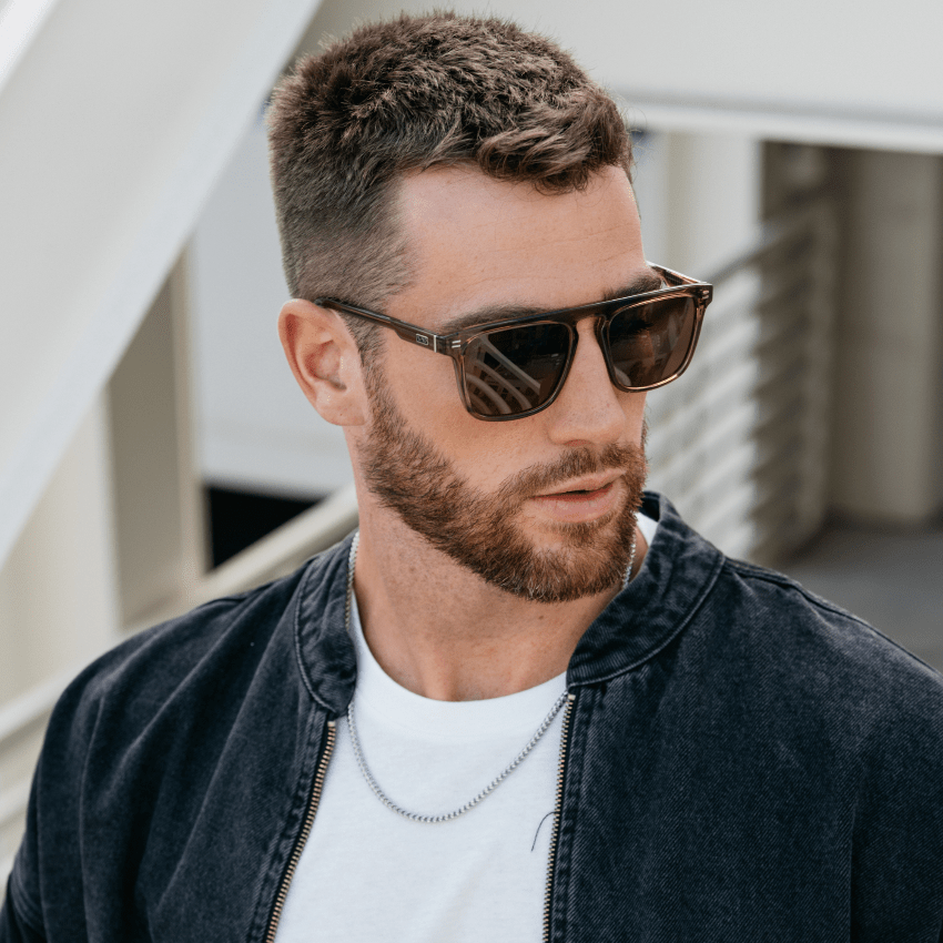 SAWYER Square Men’s Trendy Sunglasses in Crystal Verde by WMP Eyewear - PUNCH Watch & Eyewear - WMP Eyewear