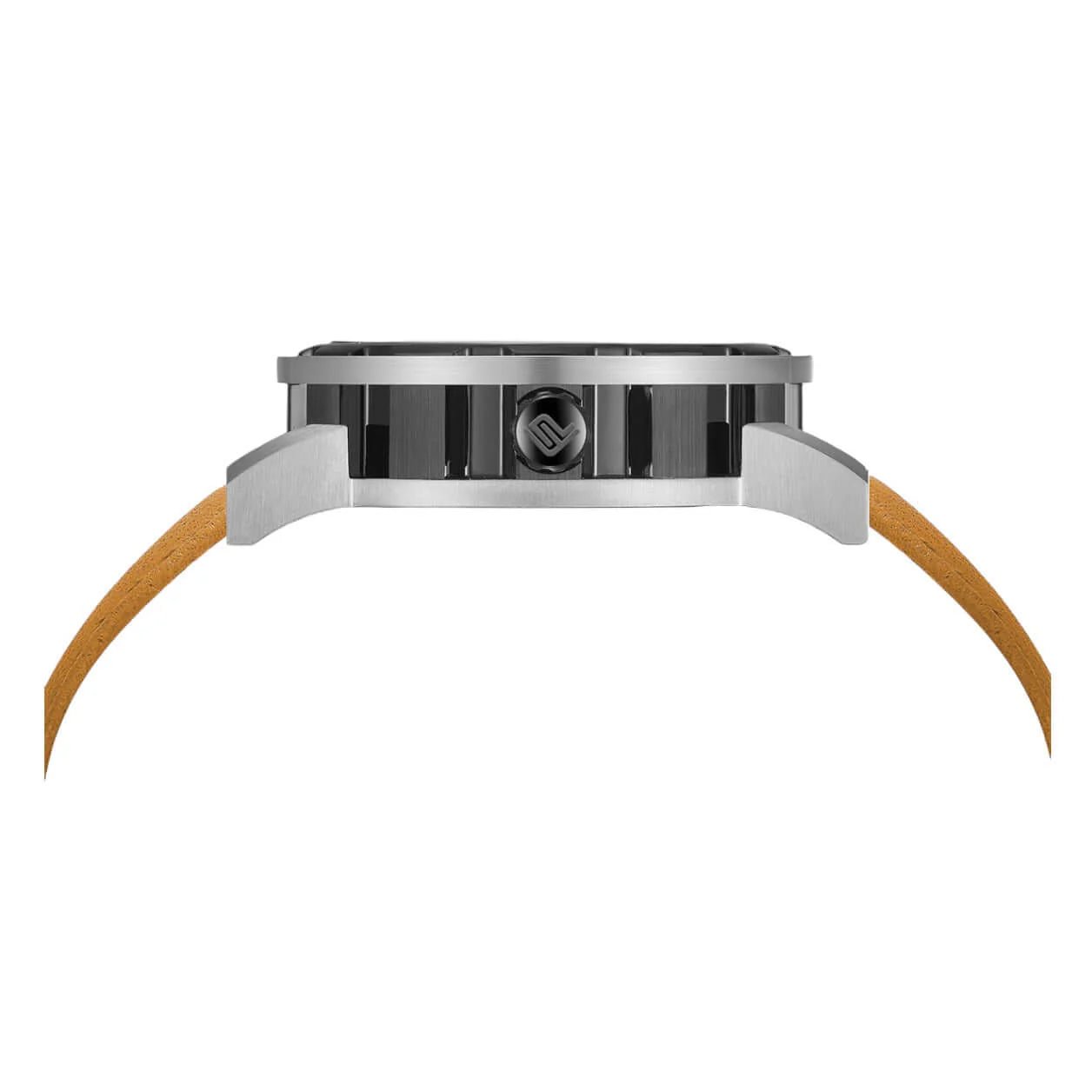 Mens Black Automatic Watch - Tan Leather Strap l PUNCH - PUNCH Watch & Eyewear - Punch Watch Design