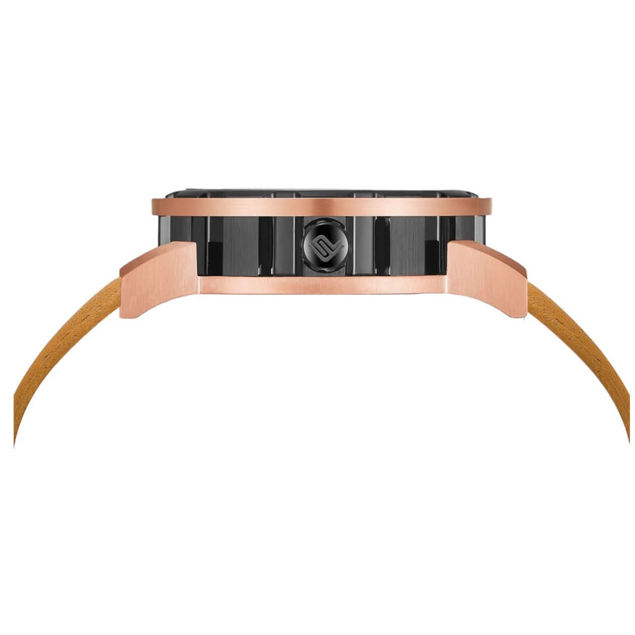 Mens Rose Gold Automatic Watch - Tan Leather Strap l PUNCH - PUNCH Watch & Eyewear - Punch Watch Design