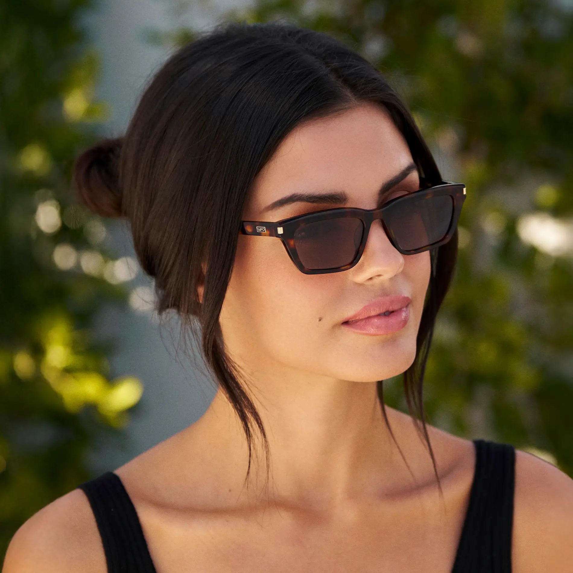 SIENNA Women's Slim Cat - Eye Sunglasses in Brown Tortoise by WMP Eyewear - PUNCH Watch & Eyewear - WMP Eyewear