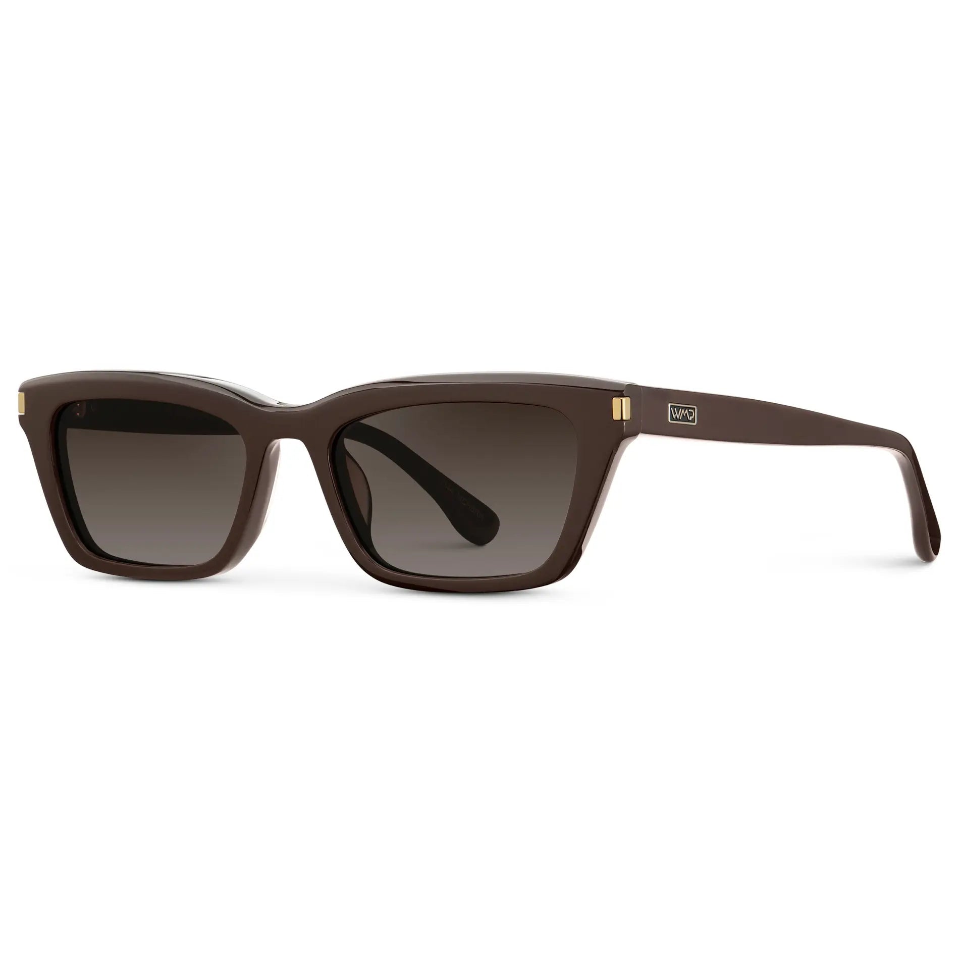 SIENNA Women's Slim Cat - Eye Sunglasses in Mocha Brown by WMP Eyewear - PUNCH Watch & Eyewear - WMP Eyewear