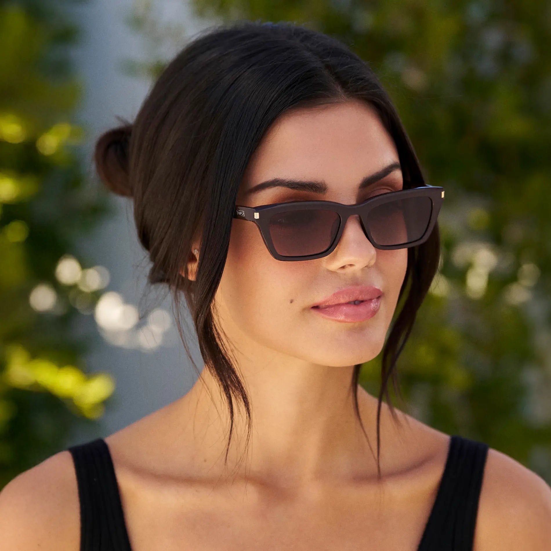 SIENNA Women's Slim Cat - Eye Sunglasses in Mocha Brown by WMP Eyewear - PUNCH Watch & Eyewear - WMP Eyewear