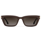 SIENNA Women's Slim Cat-Eye Sunglasses in Mocha Brown by WMP Eyewear