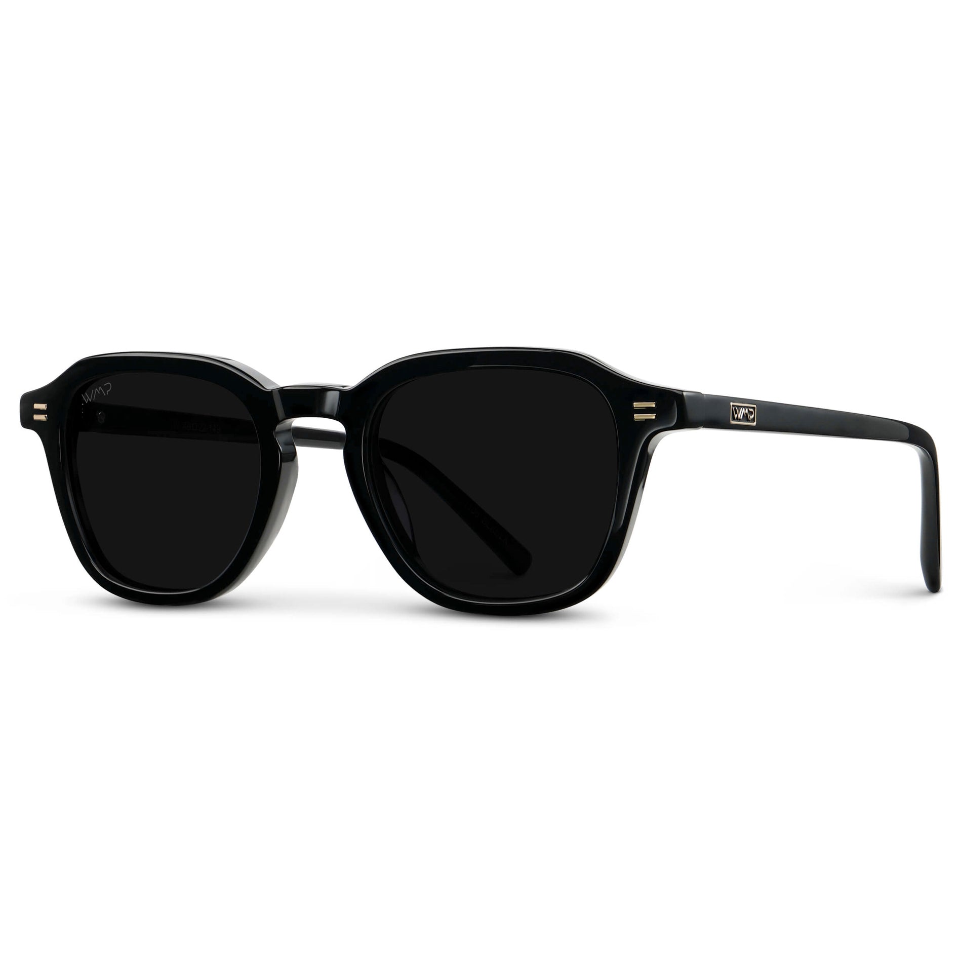 SILAS Polarised Square Sunglasses in Triple Black by WMP Eyewear - PUNCH Watch & Eyewear - WMP Eyewear