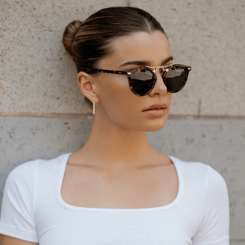 SKYLER Double Bridge Women's Sunglasses in Tortoise by WMP Eyewear - PUNCH Watch & Eyewear - WMP Eyewear