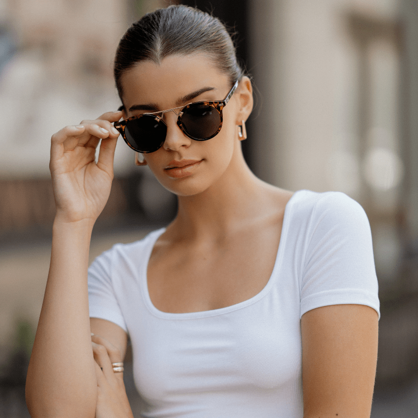 SKYLER Double Bridge Women's Sunglasses in Tortoise by WMP Eyewear - PUNCH Watch & Eyewear - WMP Eyewear