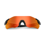 SONIC Black Sports Sunglasses, Sunset Orange Lens by Messy Weekend