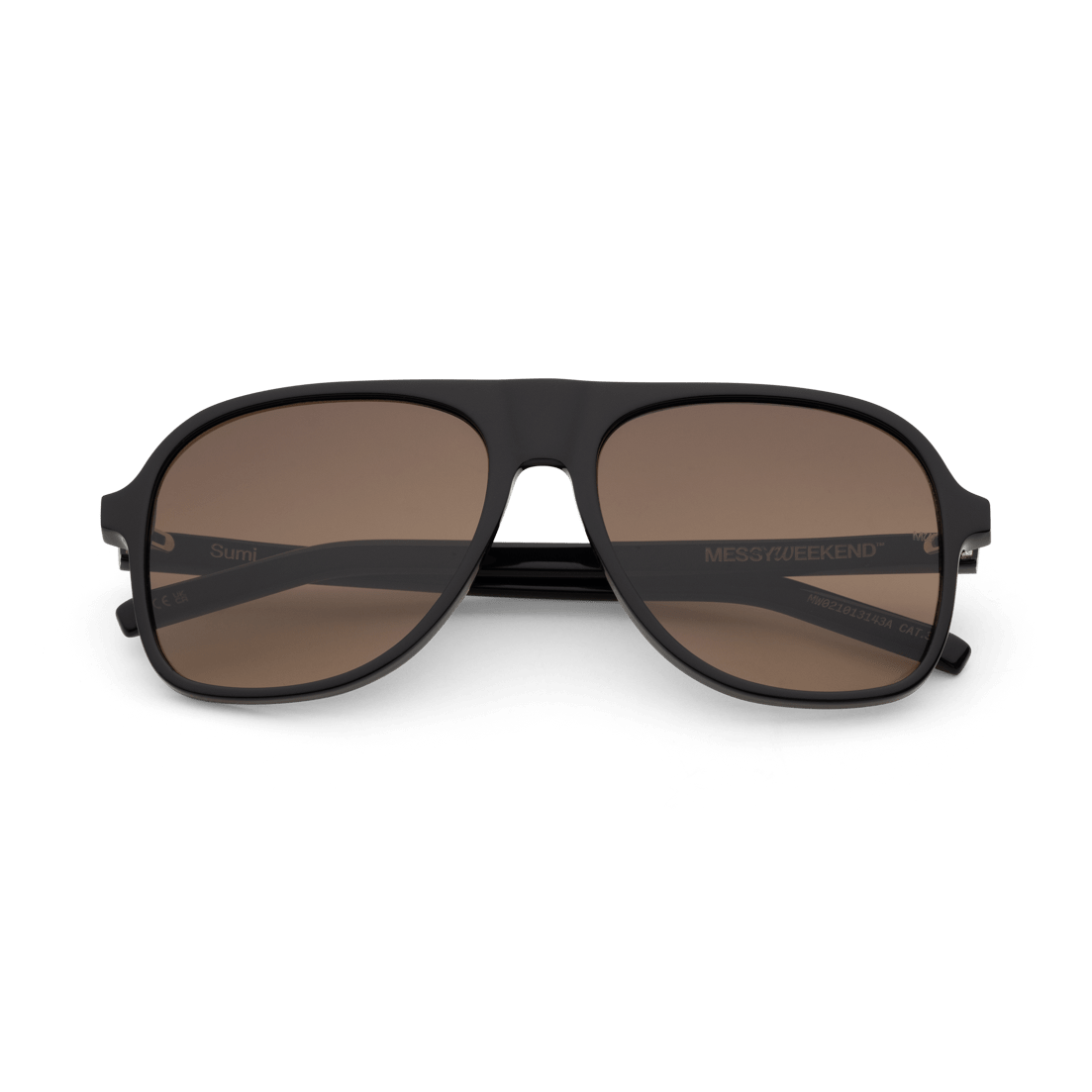 SUMI Black Oversized Aviator Acetate Sunglasses by Messy Weekend - PUNCH Watch & Eyewear - MESSY WEEKEND