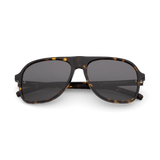 SUMI Oversized Aviator Acetate Sunglasses Dark Tortoise by Messy Weekend