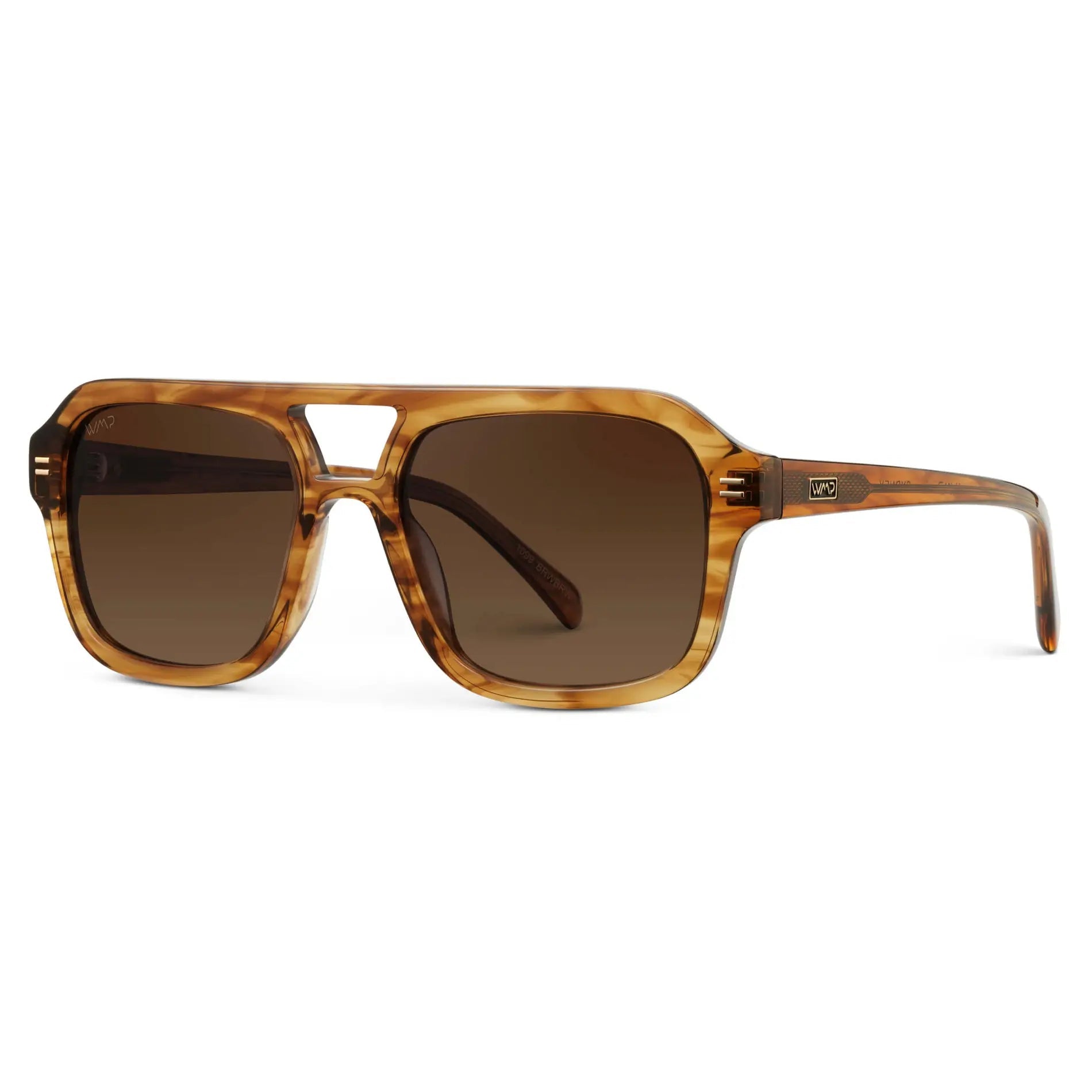 SYDNEY Oversized Retro Aviator Women's Sunglasses in Crystal Brown Grain by WMP Eyewear - PUNCH Watch & Eyewear - WMP Eyewear