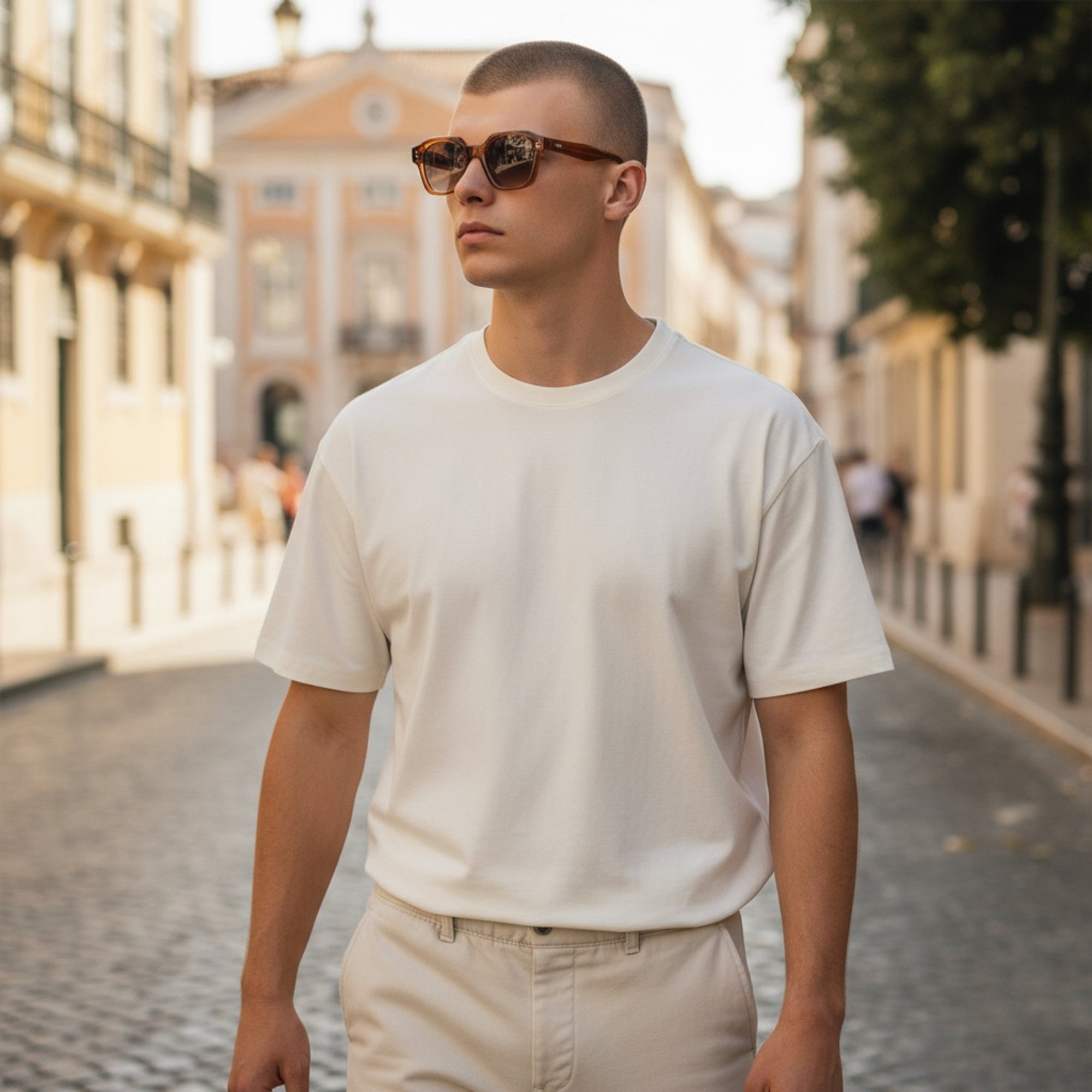 THEO Geometric Polarised Sunglasses, Unisex, Brown by TrueVivid - PUNCH Watch & Eyewear - TRUEVIVID