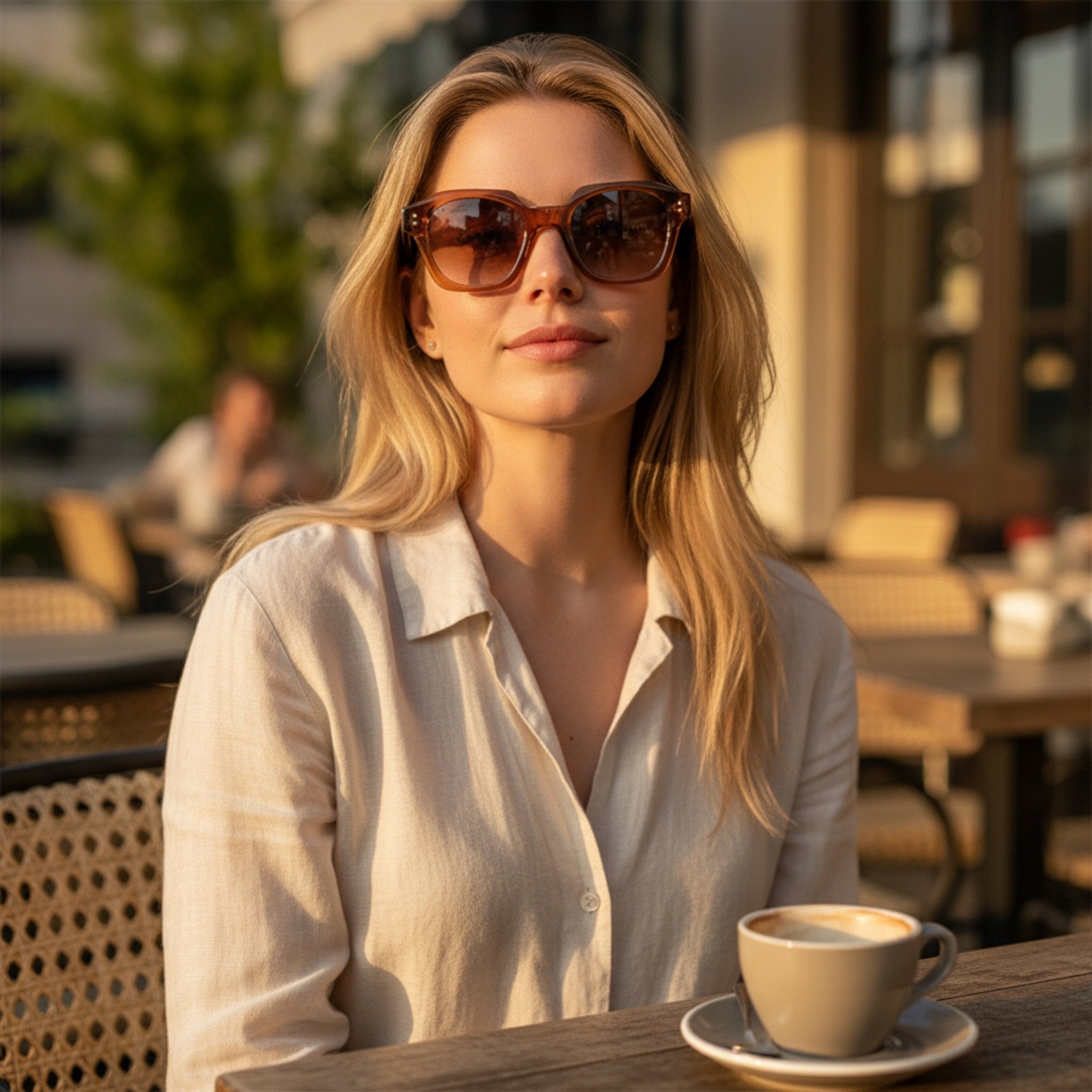 THEO Geometric Polarised Sunglasses, Unisex, Brown by TrueVivid - PUNCH Watch & Eyewear - TRUEVIVID