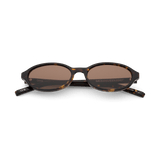 UMA Dark Havana Tortoise Oval Sunglasses by Messy Weekend