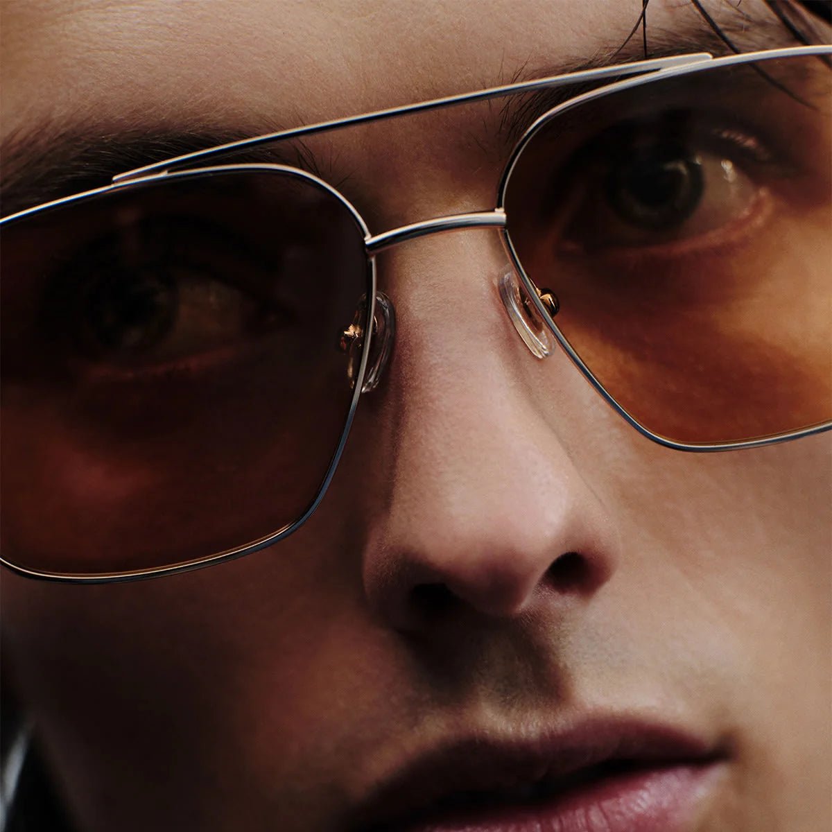 VEO Gold Brown Gradient Navigator Metal Frame Sunglasses by Messy Weekend - PUNCH Watch & Eyewear - MESSY WEEKEND