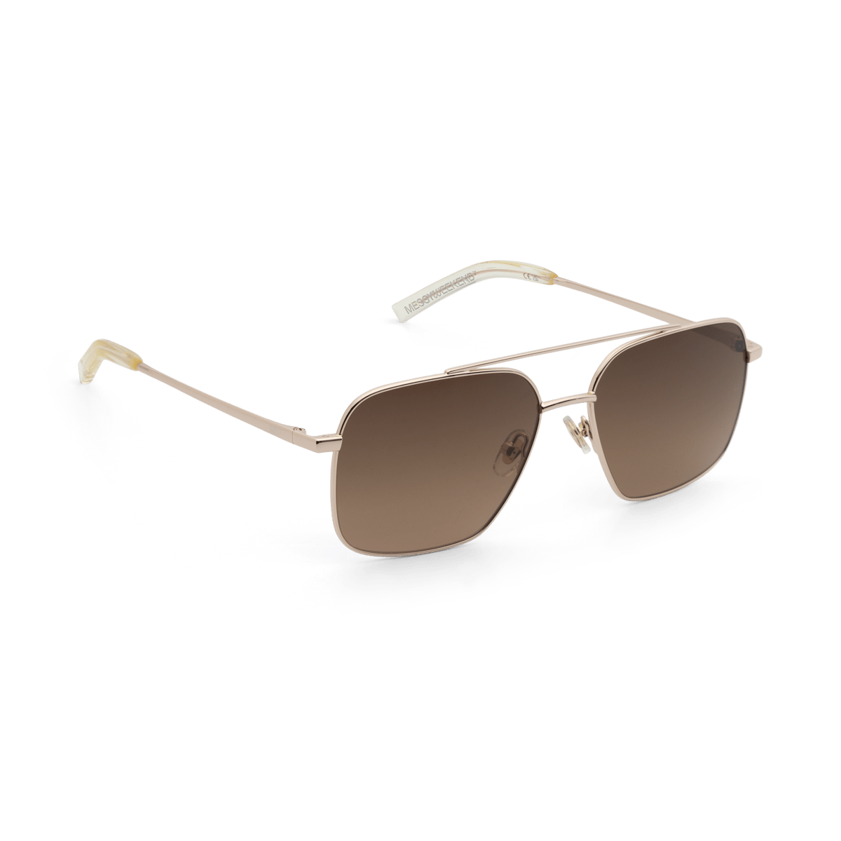 VEO Gold Brown Gradient Navigator Metal Frame Sunglasses by Messy Weekend - PUNCH Watch & Eyewear - MESSY WEEKEND